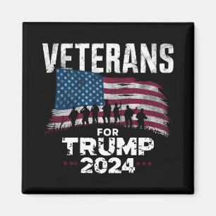 Dad Opa Veteranen Für Trump 2024 Amerikanische Fla Magnet