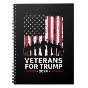 Dad Opa Veteranen Für Trump 2024 Amerikanische Fla Notizblock