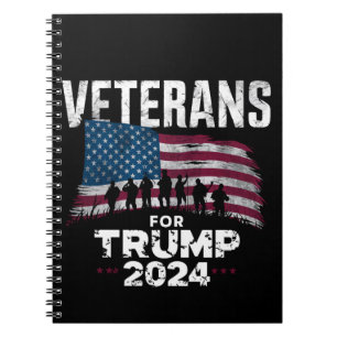 Dad Opa Veteranen Für Trump 2024 Amerikanische Fla Notizblock