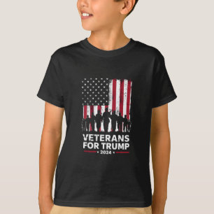 Dad Opa Veteranen Für Trump 2024 Amerikanische Fla T-Shirt