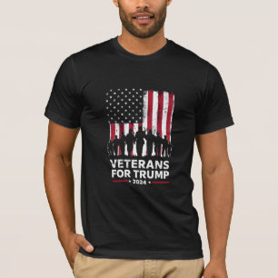 Dad Opa Veteranen Für Trump 2024 Amerikanische Fla T-Shirt