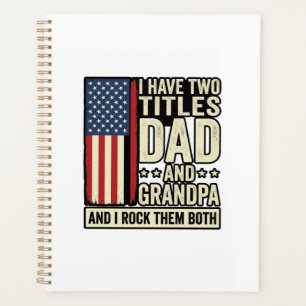 Dad Opa Vintage Patriotisches Familien-Shirt Desig Planer