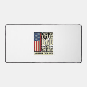 Dad Opa Vintage Patriotisches Familien-Shirt Desig Schreibtischunterlage
