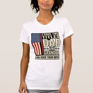 Dad Opa Vintage Patriotisches Familien-Shirt Desig T-Shirt