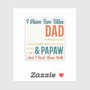 Dad Papaw Vintage Patriotisches Familien-Shirt Des Aufkleber
