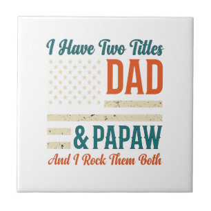 Dad Papaw Vintage Patriotisches Familien-Shirt Des Fliese