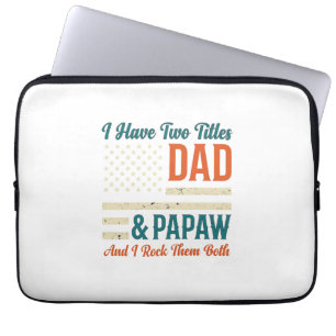 Dad Papaw Vintage Patriotisches Familien-Shirt Des Laptopschutzhülle