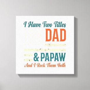 Dad Papaw Vintage Patriotisches Familien-Shirt Des Leinwanddruck