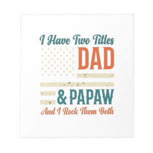 Dad Papaw Vintage Patriotisches Familien-Shirt Des Notizblock