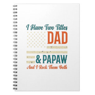 Dad Papaw Vintage Patriotisches Familien-Shirt Des Notizblock