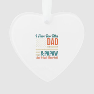 Dad Papaw Vintage Patriotisches Familien-Shirt Des Ornament