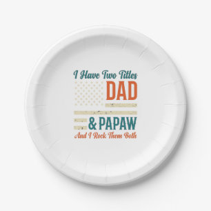 Dad Papaw Vintage Patriotisches Familien-Shirt Des Pappteller
