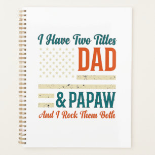 Dad Papaw Vintage Patriotisches Familien-Shirt-Des Planer