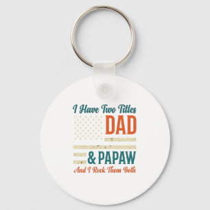 Dad Papaw Vintage Patriotisches Familien-Shirt Des Schlüsselanhänger