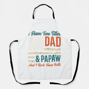 Dad Papaw Vintage Patriotisches Familien-Shirt Des Schürze