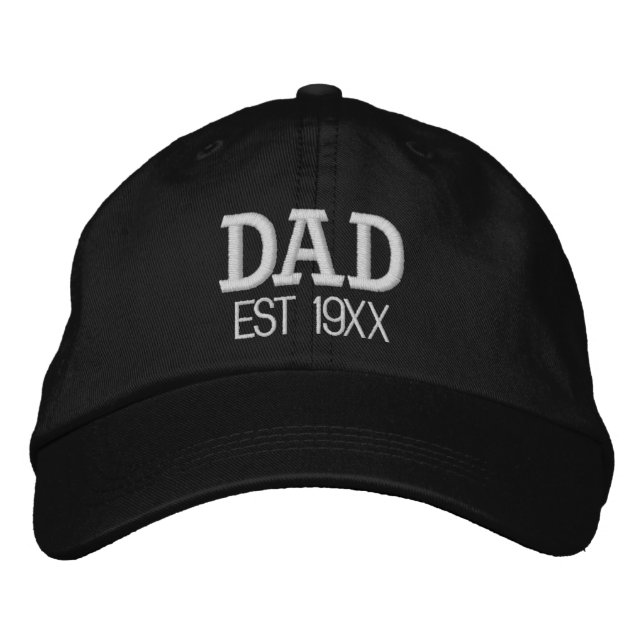 Dad Personalized Father's Day Gift Custom Text Bestickte Baseballkappe (Vorderseite)