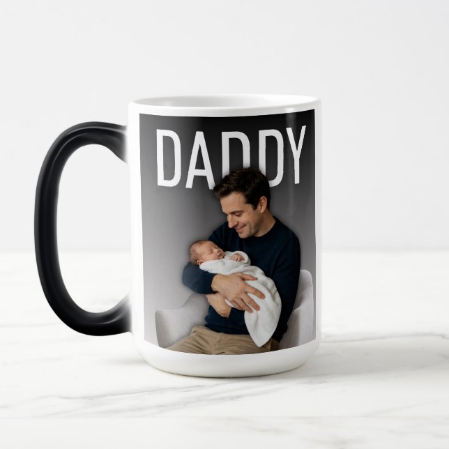 Dad Photo This Year Name Best Daddy Ever Verwandlungstasse (Links)