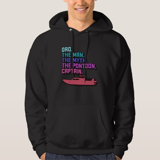 Dad Pontoon Boat Captain  Boating Daddy Father s D Hoodie (Vorderseite)