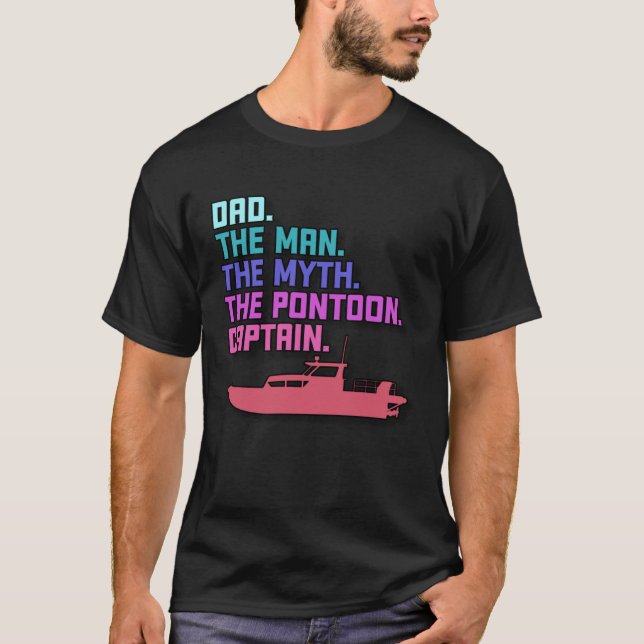 Dad Pontoon Boat Captain  Boating Daddy Father s D T-Shirt (Vorderseite)
