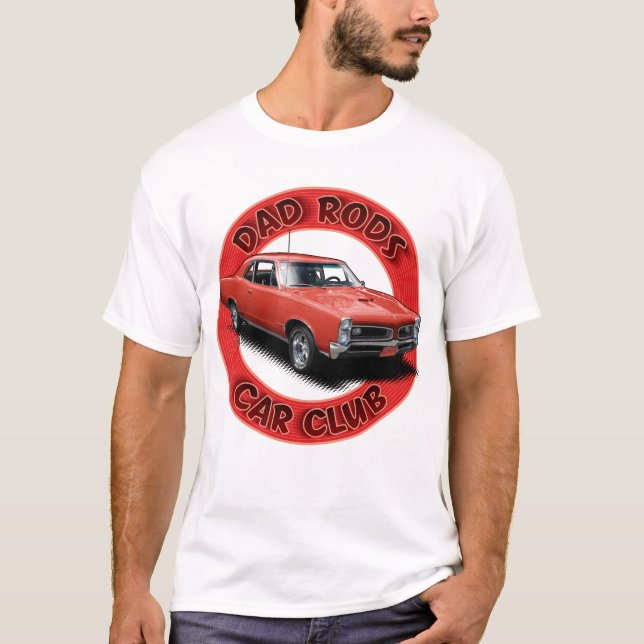 Dad Rods Car Club Red Goat Car T-Shirt (Vorderseite)