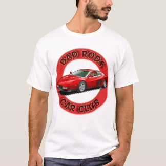 Dad Rods Car Club Rotes Italienisches Sportwagen T T-Shirt