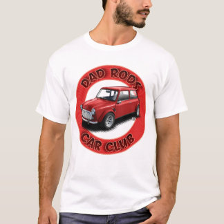 Dad Rods Car Club Rotes Mini-Auto-T-Shirt T-Shirt
