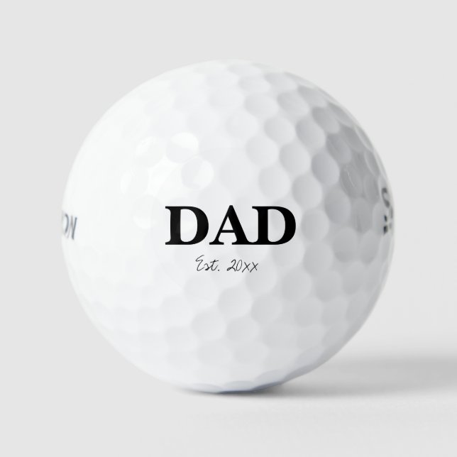'Dad' Schwangerschaftsankündigung Andenken Golfball (Vorderseite)