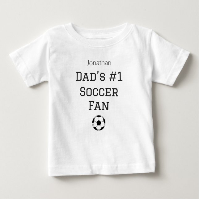 Dad Soccer Baby Name Custom Outfit T-shirt (Vorderseite)