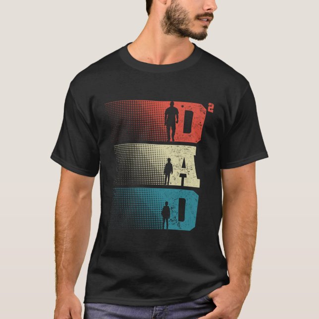 Dad Squared Father s Day Two Boys Two Sons Father  T-Shirt (Vorderseite)