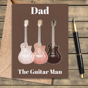 Dad The Guitar Man Zitat Feiertagspostkarte