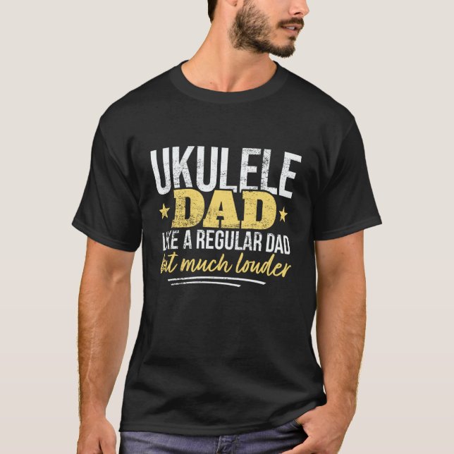 Dad Ukulele Player Father Ukulele T-Shirt (Vorderseite)
