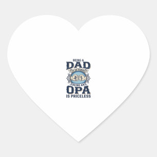 Dad und Opa Vintage Fist Bump Shirt Design_1 Herz-Aufkleber