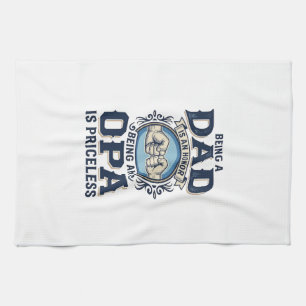 Dad und Opa Vintage Fist Bump T-Shirt Design_1 Geschirrtuch