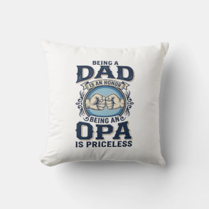 Dad und Opa Vintage Fist Bump T-Shirt Design_1 Kissen