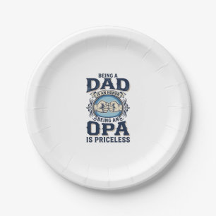 Dad und Opa Vintage Fist Bump T-Shirt Design_1 Pappteller
