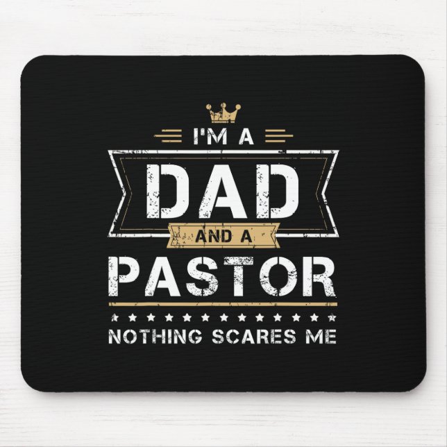 Dad und Pastor Nichts schreckt mich Geschenk  Mousepad (Vorne)
