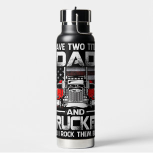 Dad und Trucker Trinkflasche