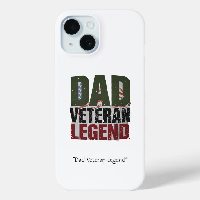 Dad Veteran Legend Case – Funny Military Gift (Rückseite)