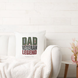 Dad Veteran Legend Pillow – Personalized Dad Gift Kissen