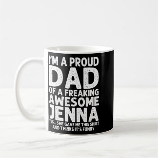 Dad von Jenna Geschenk Vatertag Lustig Personalisi Kaffeetasse