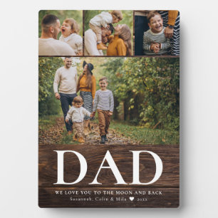 DAD We love you Photo Collage Rustic Modern Father Fotoplatte