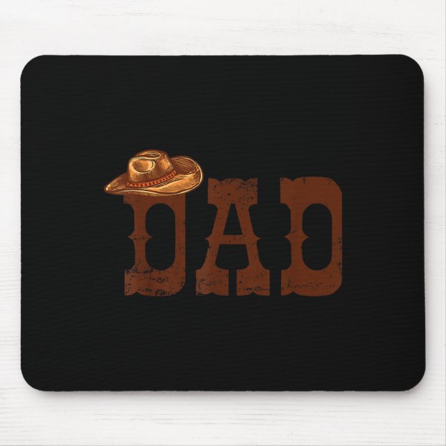 Dad Western Family Matching Birthday Cowboy Cowgir Mousepad (Vorne)