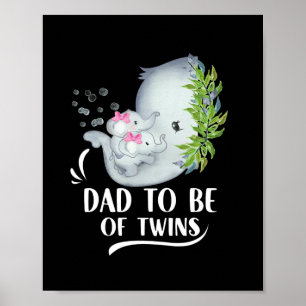 Dad wird Vater von Zwillingen Zwillings-Baby-Mädch Poster