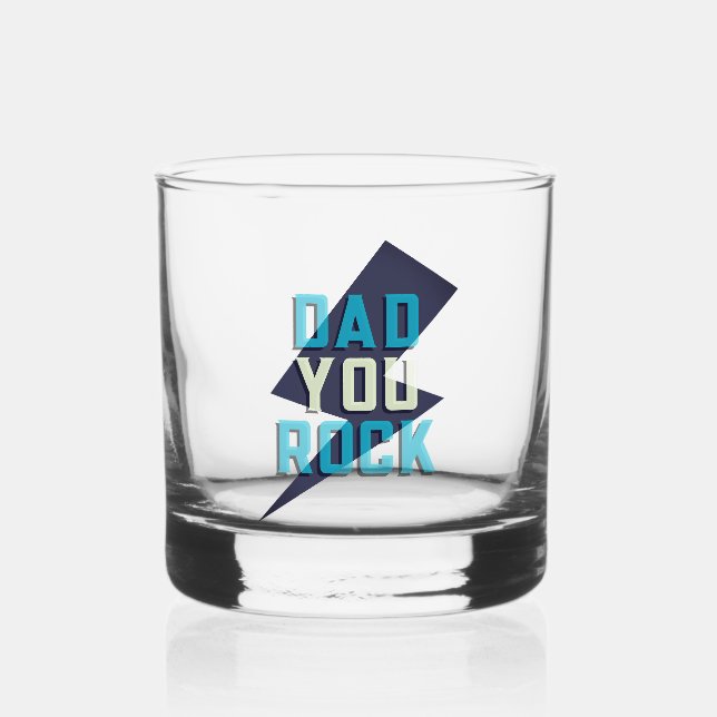 Dad You Rock Rocks Glas (Vorderseite)