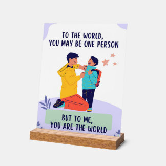 Dad You're The World-Inspirational Fathers Day Acrylschild
