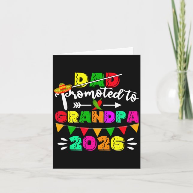 Dad zum Opa befördert 2026 cinco de mayo Karte (Vorderseite)