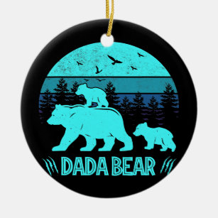 Dada Bear 2 Cubs Daddy Daddy von Twin Family Match Keramik Ornament