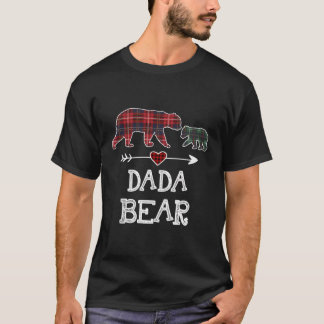 Dada Bear Christmas Pajama Red Kariert Buffalo Fam T-Shirt