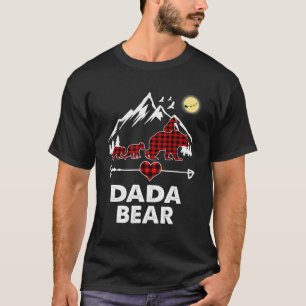 Dada Bear Christmas Pajama Red Kariert Buffalo Fam T-Shirt