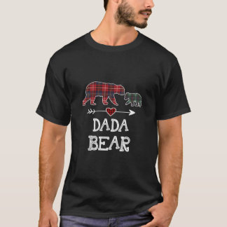 Dada Bear Christmas Pajama Red Kariert Buffalo Fam T-Shirt